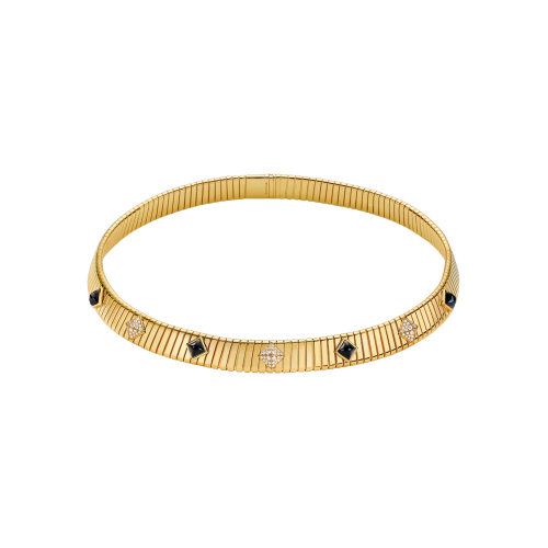 Accedi alla scheda di Bulgari COLLANA BVLGARI TUBOGAS CLASSIC IN ORO GIALLO CON ONICE E PAV&Eacute; DI DIAMANTI - CL860415