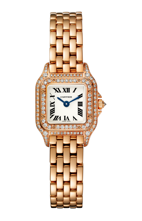 PANTHÈRE DE CARTIER, MODELLO MINI, ORO ROSA, DIAMANTI, QUARZO - WJPN0068