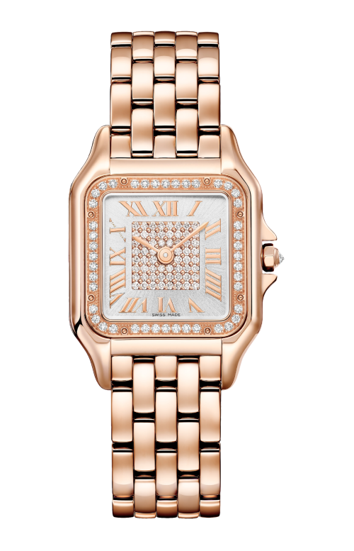 PANTHÈRE DE CARTIER, MODELLO MEDIO, ORO ROSA, DIAMANTI, QUARZO - WJPN0078