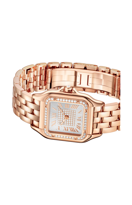 PANTHÈRE DE CARTIER, MODELLO MEDIO, ORO ROSA, DIAMANTI, QUARZO - WJPN0078