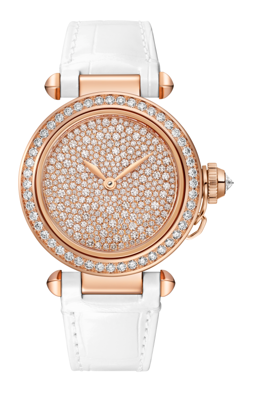 PASHA DE CARTIER, 35 MM, ORO ROSA, DIAMANTI, QUARZO - WJPA0032