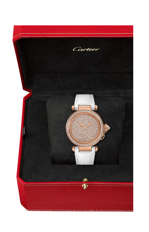 PASHA DE CARTIER, 35 MM, ORO ROSA, DIAMANTI, QUARZO - WJPA0032