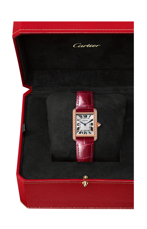 TANK LOUIS CARTIER, MODELLO PICCOLO, ORO ROSA, DIAMANTI, MANUALE - WJTA0037