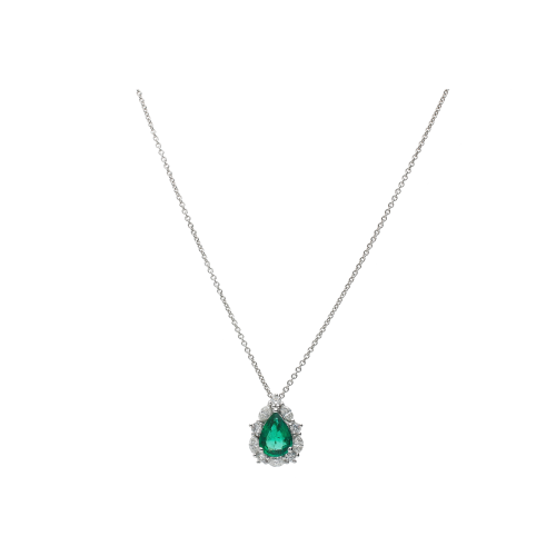 Accedi al prodotto correlato Bartorelli Italian Jewels COLLANA  IN ORO BIANCO CON SMERALDO E DIAMANTI BIANCHI - 035-VP29055