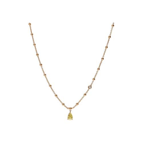 Accedi al prodotto correlato Bartorelli Italian Jewels COLLANA IN ORO ROSA CON DIAMANTE FANCY YELLOW E DIAMANTE BIANCO - 212-I1261COLORE
