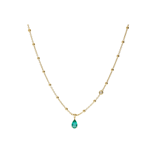 Accedi alla scheda di Bartorelli Italian Jewels COLLANA IN ORO GIALLO CON SMERALDO E DIAMANTE BIANCO - 212-I1261COLORE