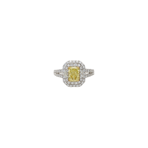 Accedi al prodotto correlato Bartorelli Italian Jewels ANELLO IN ORO BIANCO 18 CARATI CON DIAMANTE CENTRALE CERTIFICATO GIA FANCY YELLOW, DIAMANTI LATERALI, DOPPIO CONTORNO E DIAMANTI SUL GAMBO DEMI-PAV&Eacute; - 000-4982NS
