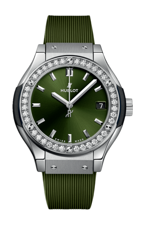 Accedi alla scheda di Hublot CLASSIC FUSION TITANIUM GREEN DIAMONDS 33 MM - 581.NX.8970.RX.1104