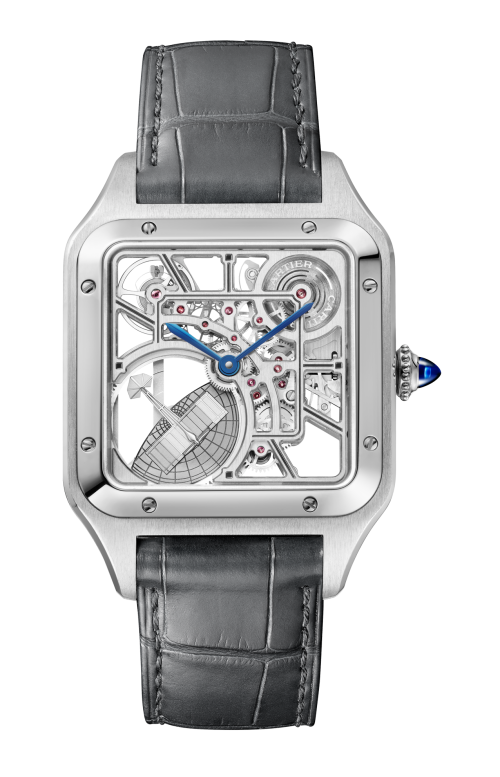 Accedi alla scheda di Cartier SANTOS-DUMONT SCHELETRATO CON MICRO-ROTORE MODELLO GRANDE, ACCIAIO, AUTOMATICO - WHSA0032