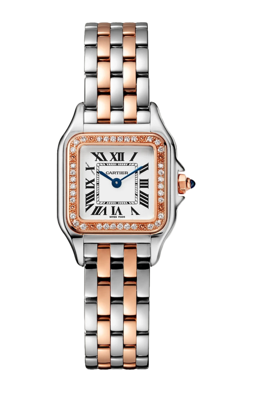 Accedi alla scheda di Cartier PANTH&Egrave;RE DE CARTIER MODELLO PICCOLO, ORO ROSA, ACCIAIO E DIAMANTI, QUARZO - W3PN0014