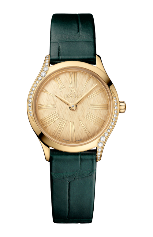 Accedi alla scheda di Omega DE VILLE MINI TR&Eacute;SOR 26 MM, ORO MOONSHINE&trade; SU ALLIGATORE - 428.58.26.60.99.001