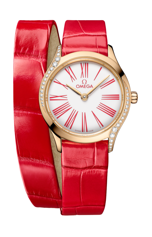 Accedi alla scheda di Omega DE VILLE MINI TR&Eacute;SOR 26 MM, ORO MOONSHINE&trade; SU ALLIGATORE - 428.58.26.60.04.003