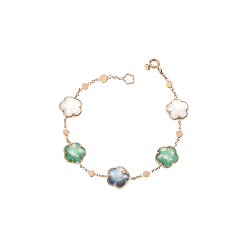 Accedi al prodotto correlato Pasquale Bruni BRACCIALE PETIT JOLI LUNAIRE IN ORO ROSA CON GEMMA PEARL OF THE MOON, GEMMA LUNAR GARDEN, GEMMA LUNAR NIGHT BLUE E DIAMANTI - 16682R