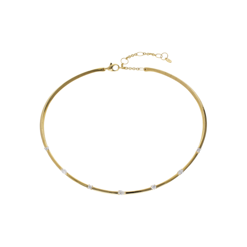 Accedi alla scheda di Bartorelli Italian Jewels COLLANA GIROCOLLO SEMIRIGIDO IN ORO GIALLO PUNTEGGIATO DI DIAMANTI - 216-CR1228