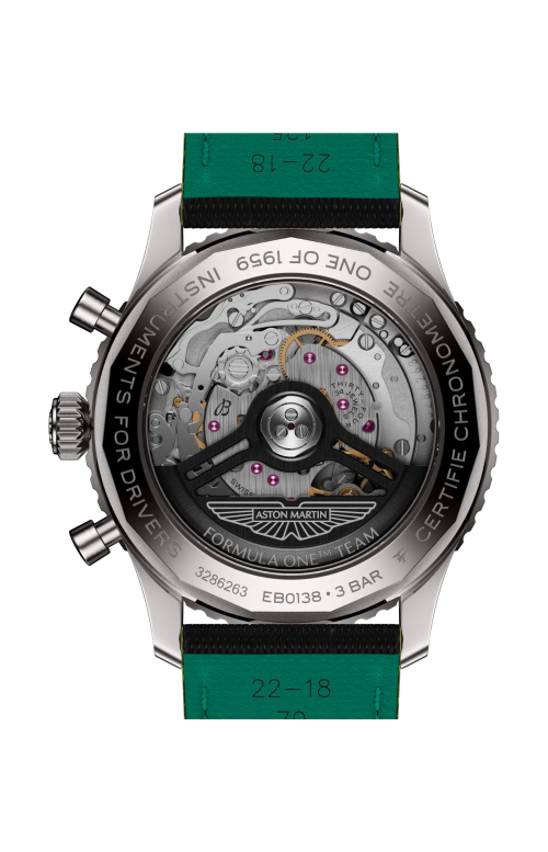 Accedi alla scheda di Breitling NAVITIMER B01 CHRONOGRAPH 43 ASTON MARTIN ARAMCO FORMULA ONE&trade; TEAM - LIMITED EDITION - EB01381A1B1X1