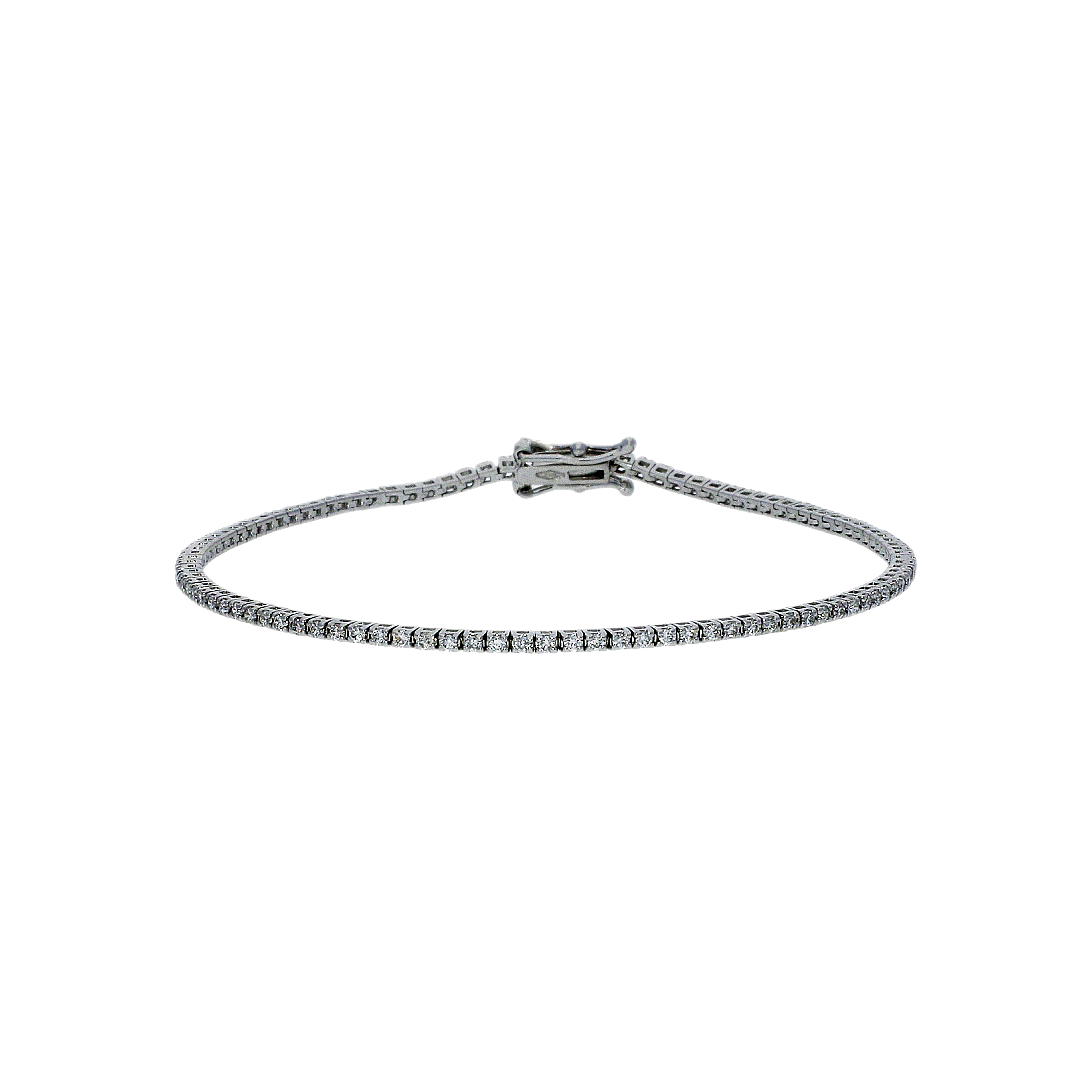 Bracciale tennis in oro bianco 18 carati  e diamanti bianchi taglio brillante - DB6971DW