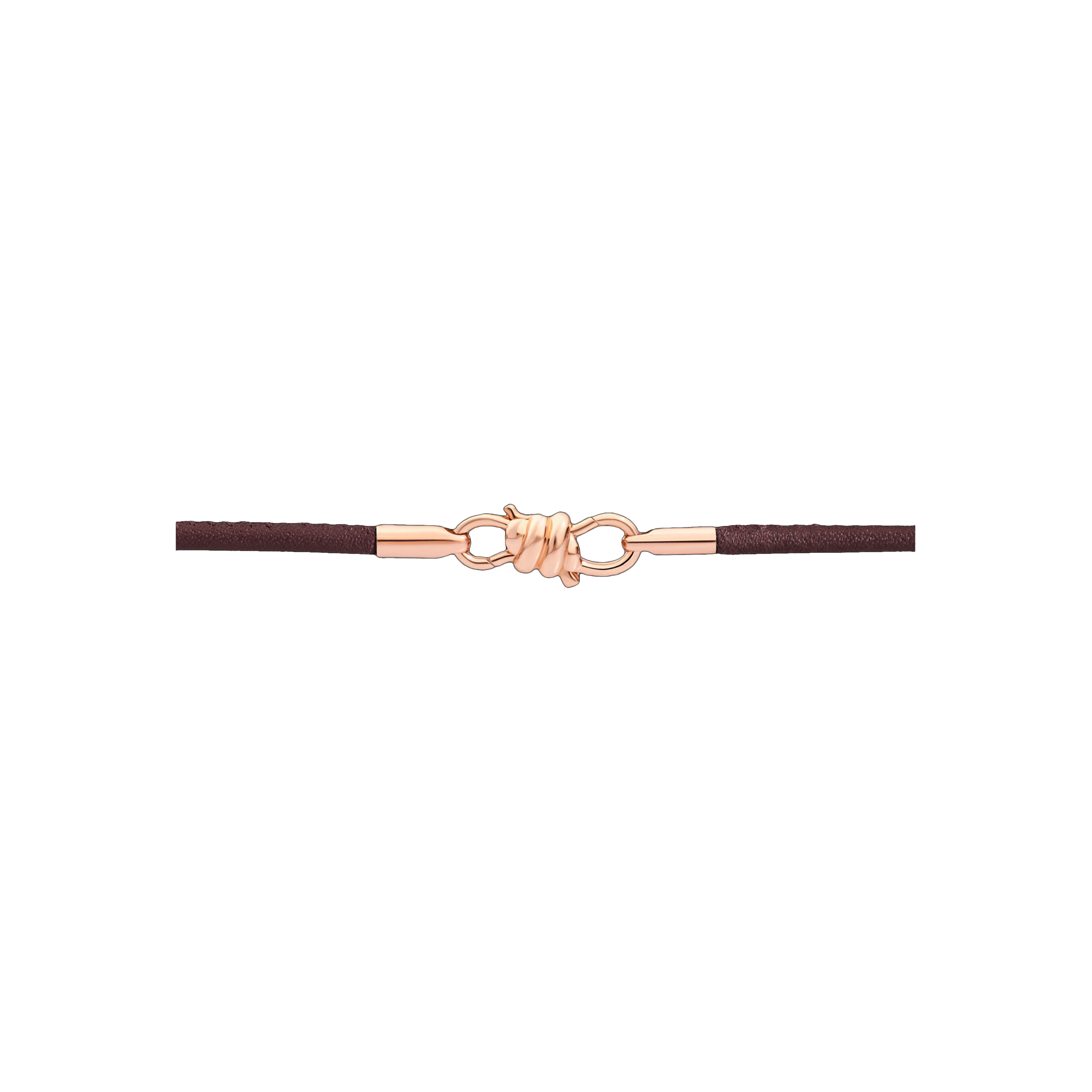 DODO BRACCIALE NODO IN ORO ROSA 9 KT E NAPPA - DKB/K9/MO9/K