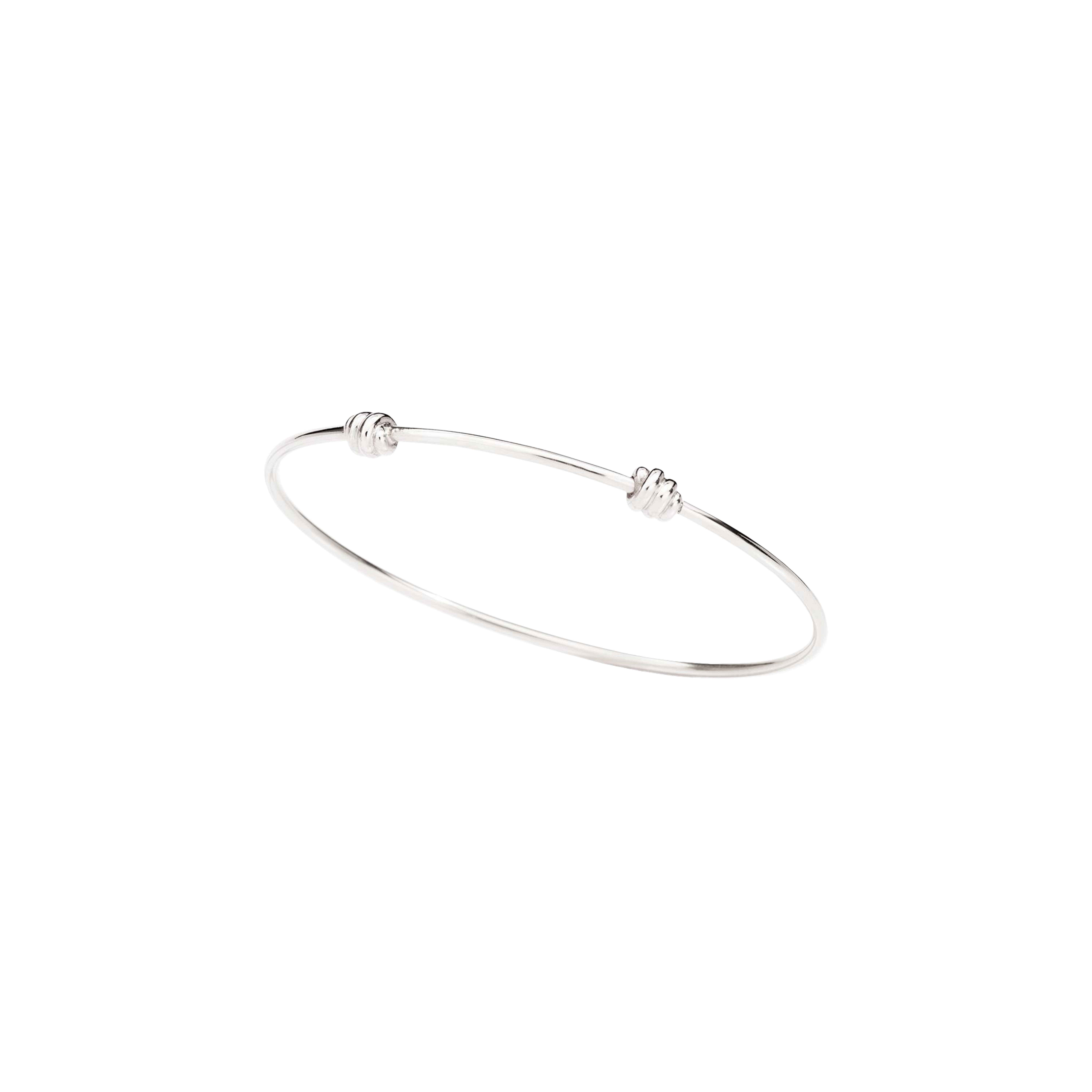 Bracciale Nodo bangle in argento con chisura a scomparsa