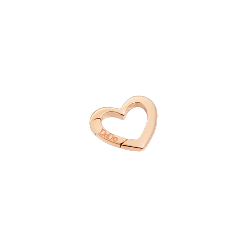 DODO VALENTINE'S - CUORE - moschettone cuore in oro rosa 9 kt - grande - DTCUT/9/G/K