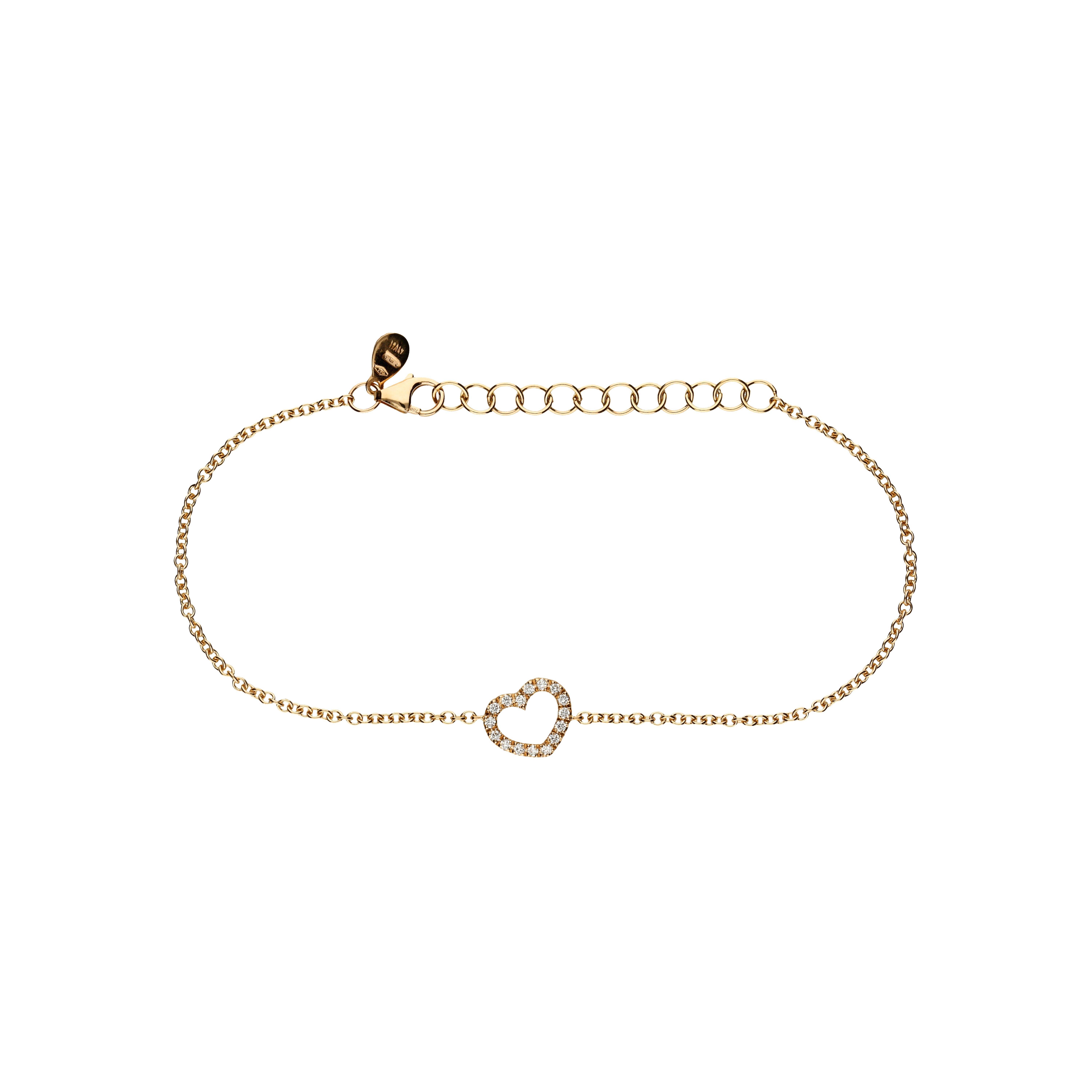 Bracciale Cuore in oro rosa e diamanti bianchi - FB1418R001