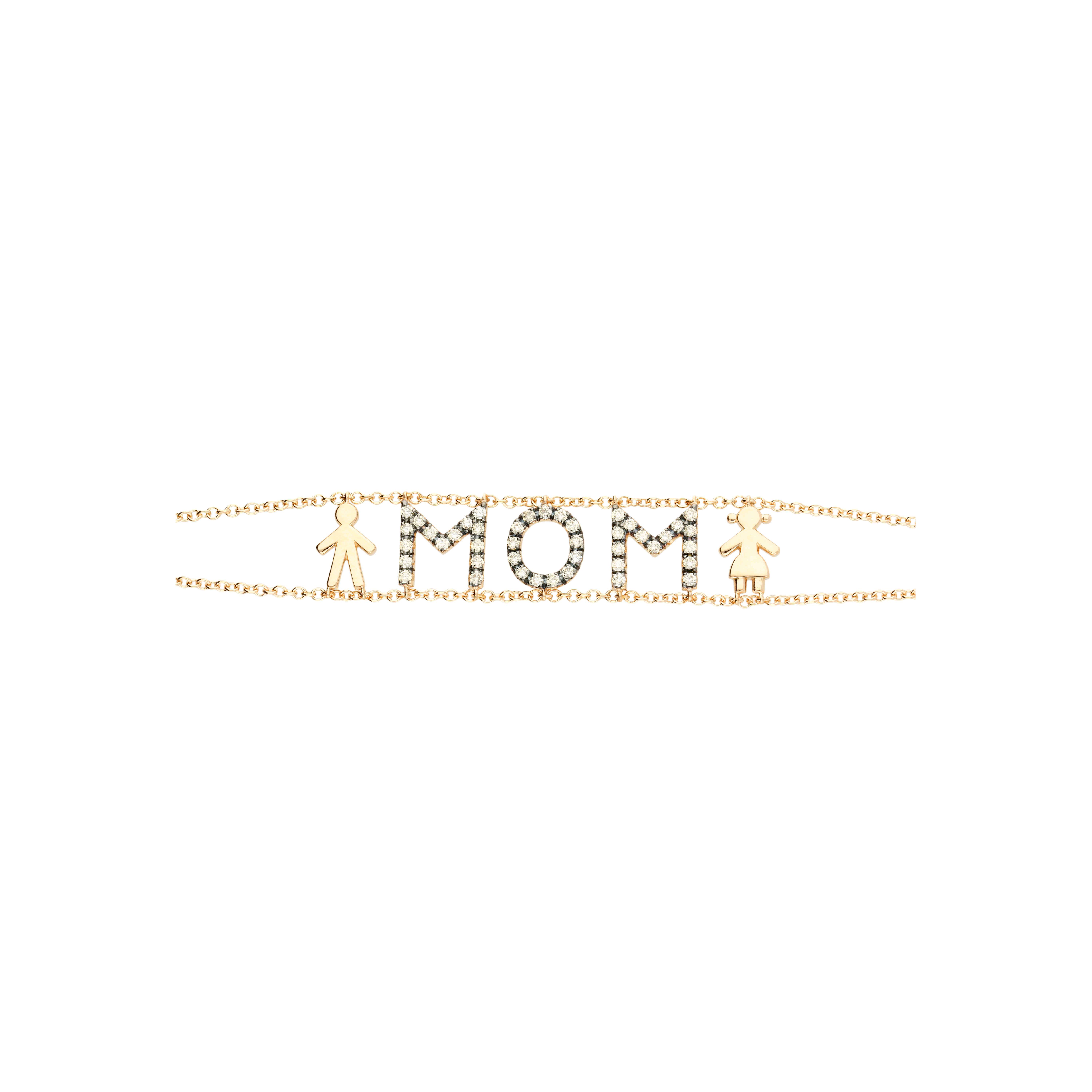 MOM - Bracciale in oro rosa e diamanti bianchi - FB2424-5R002N