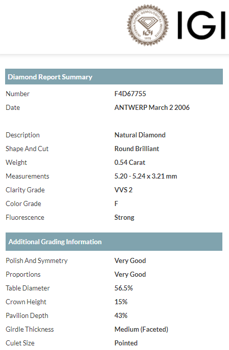 ANELLO RAMI IN PLATINO CON DIAMANTI CERTIFICATI IGI - 3M00008W