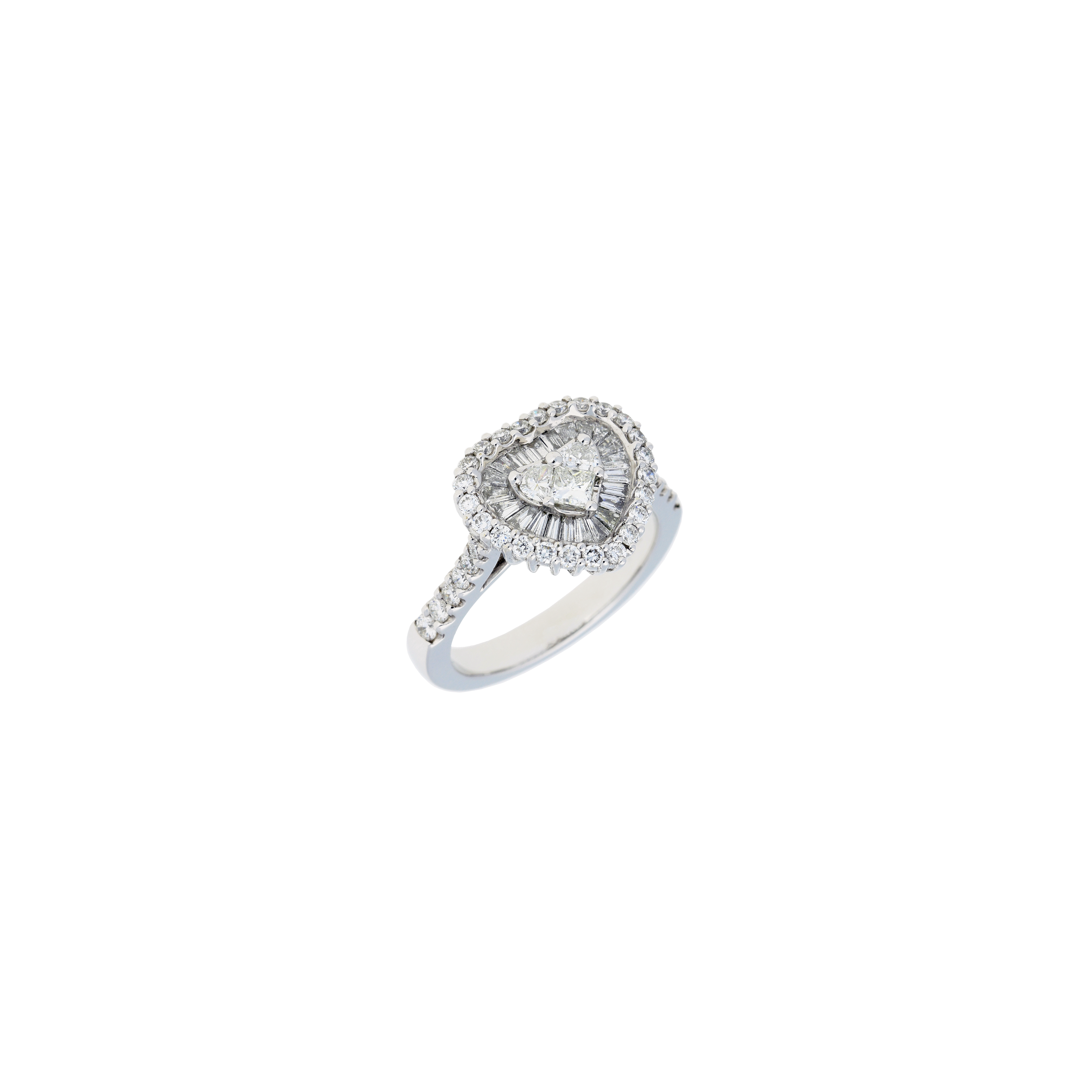 ANELLO CUORE IN ORO BIANCO E DIAMANTI - MR4440DW