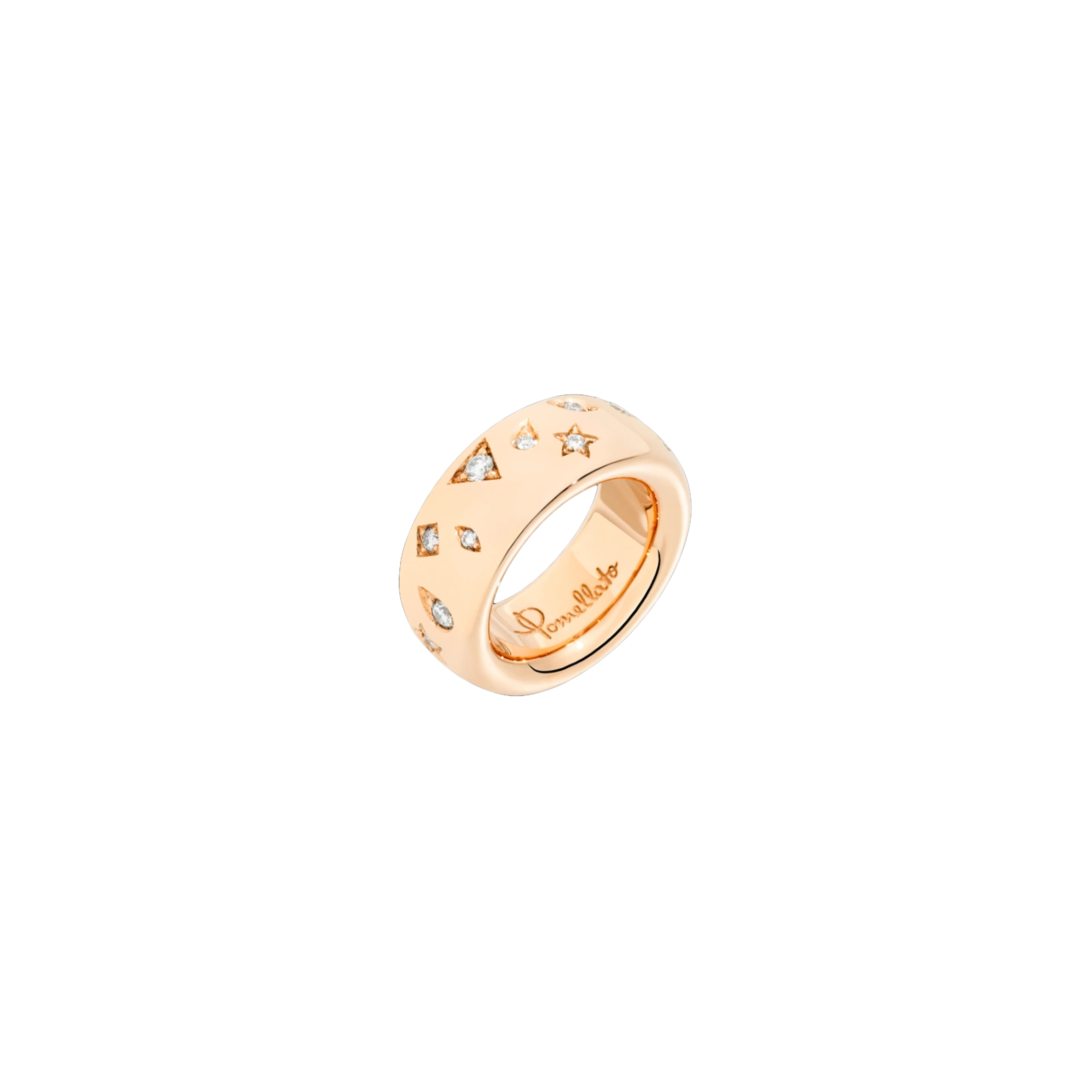 ANELLO ICONICA IN ORO ROSA E DIAMANTI - PA91060O7000DB000