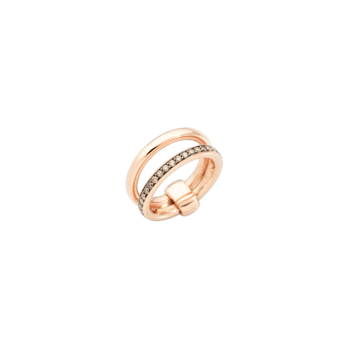 ANELLO TOGHETER IN ORO ROSA E DIAMANTI BROWN - PAC0100O7BKRDBR00 - PAC0100O7BKRDBR00