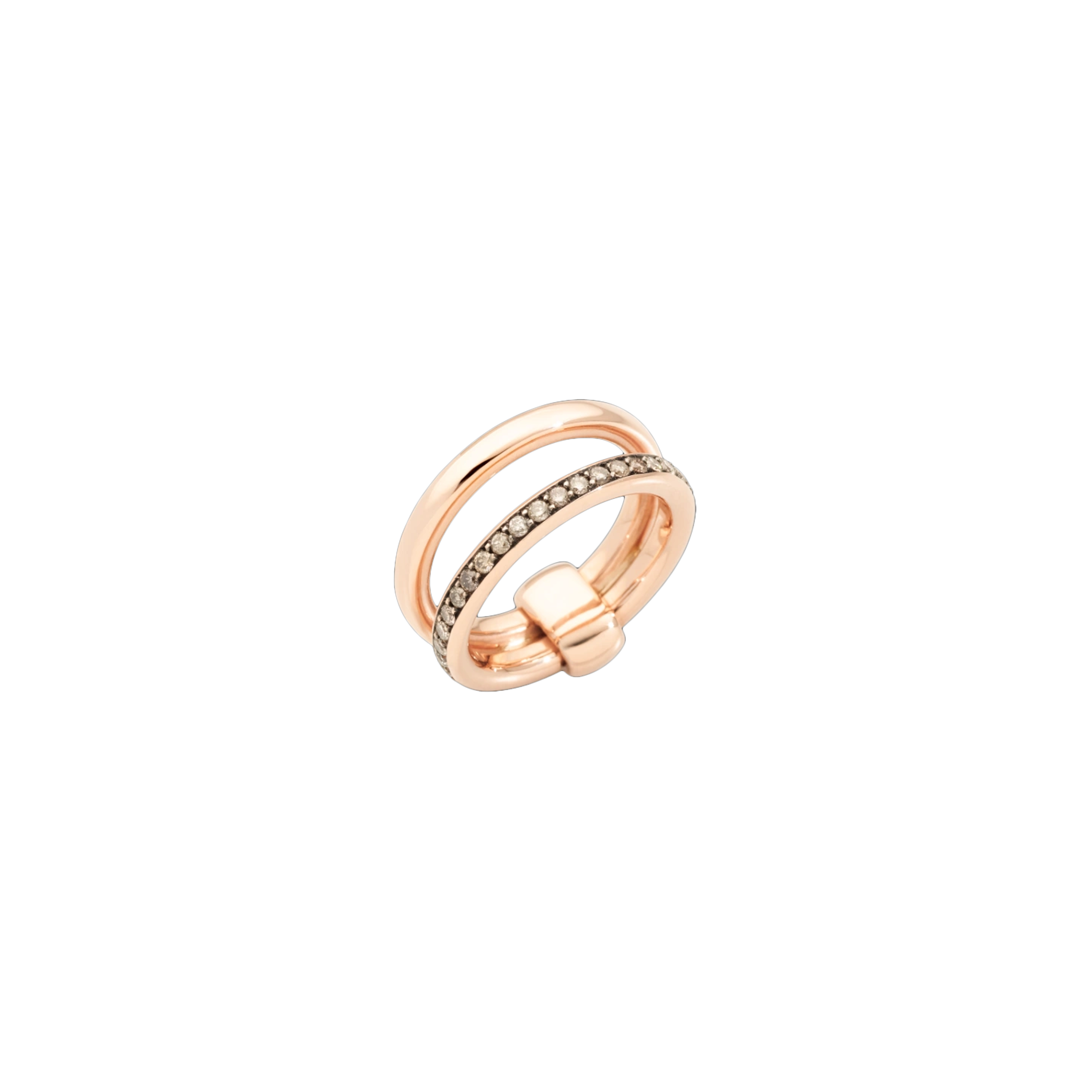 ANELLO TOGHETER IN ORO ROSA E DIAMANTI BROWN - PAC0100O7BKRDBR00 - PAC0100O7BKRDBR00