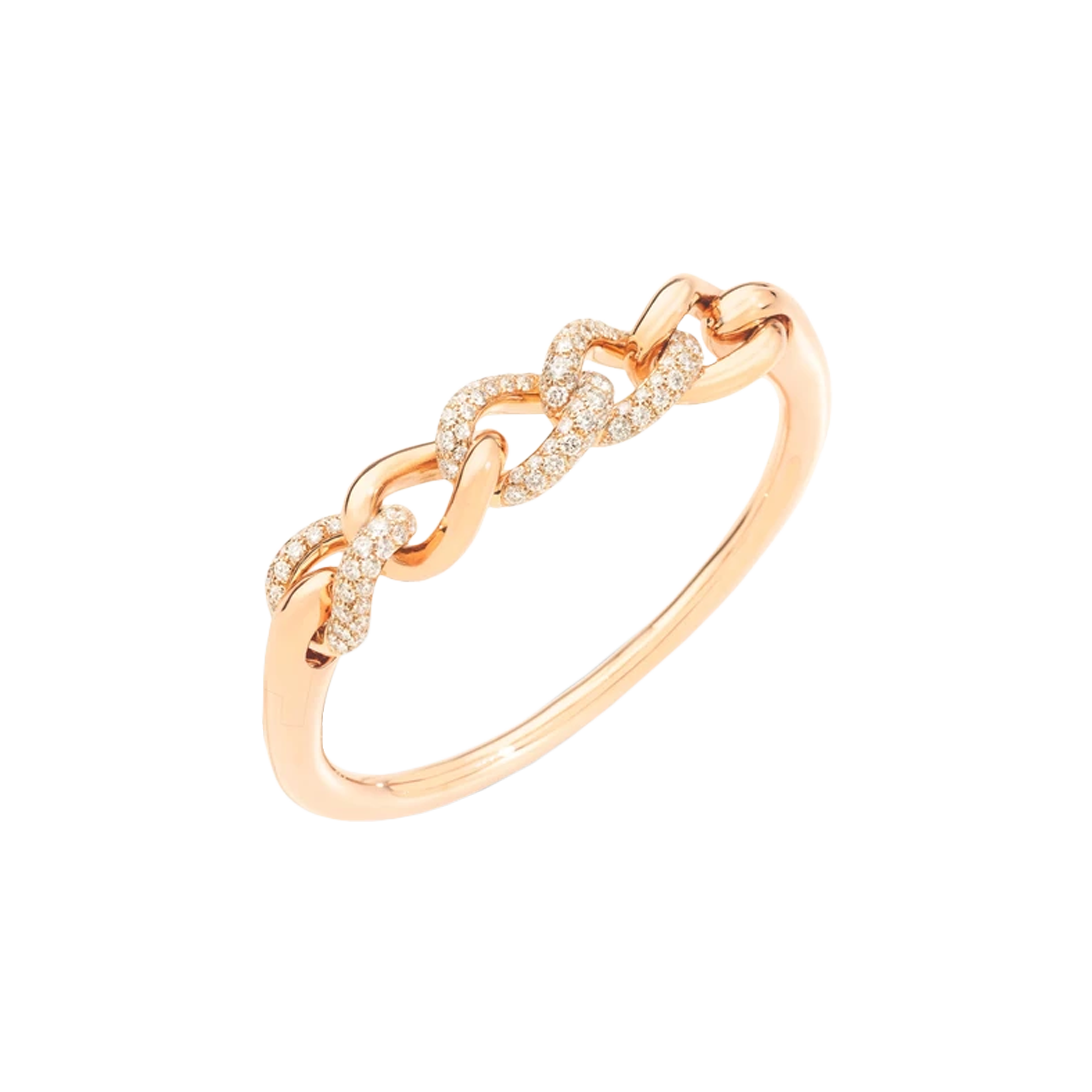 POMELLATO - BRACCIALE CATENE IN ORO ROSA CON DIAMANTI - PBC1011O7000DB000