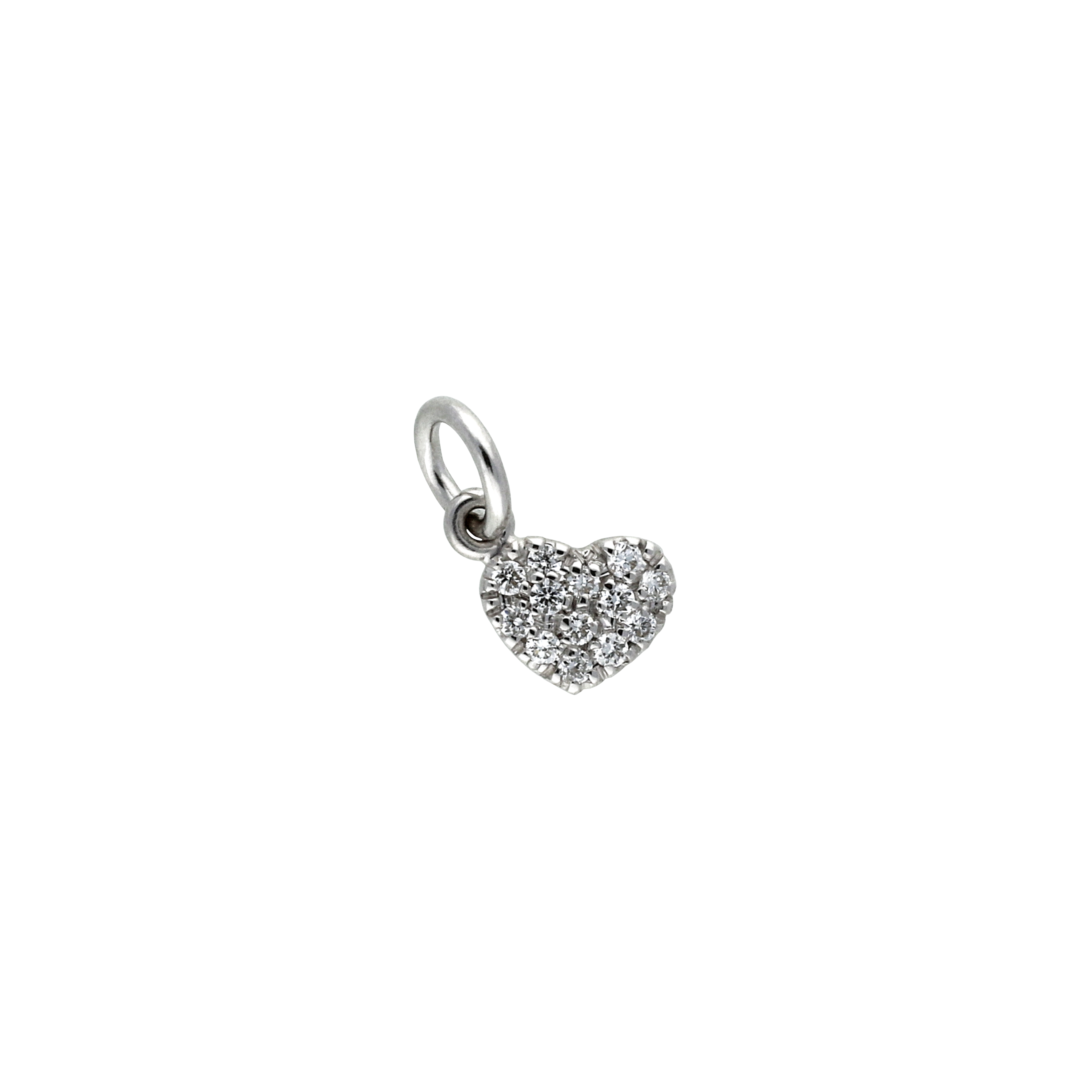 CUORE - Ciondolo in oro bianco 18 carati e diamanti bianchi taglio brillante - PE6082BB