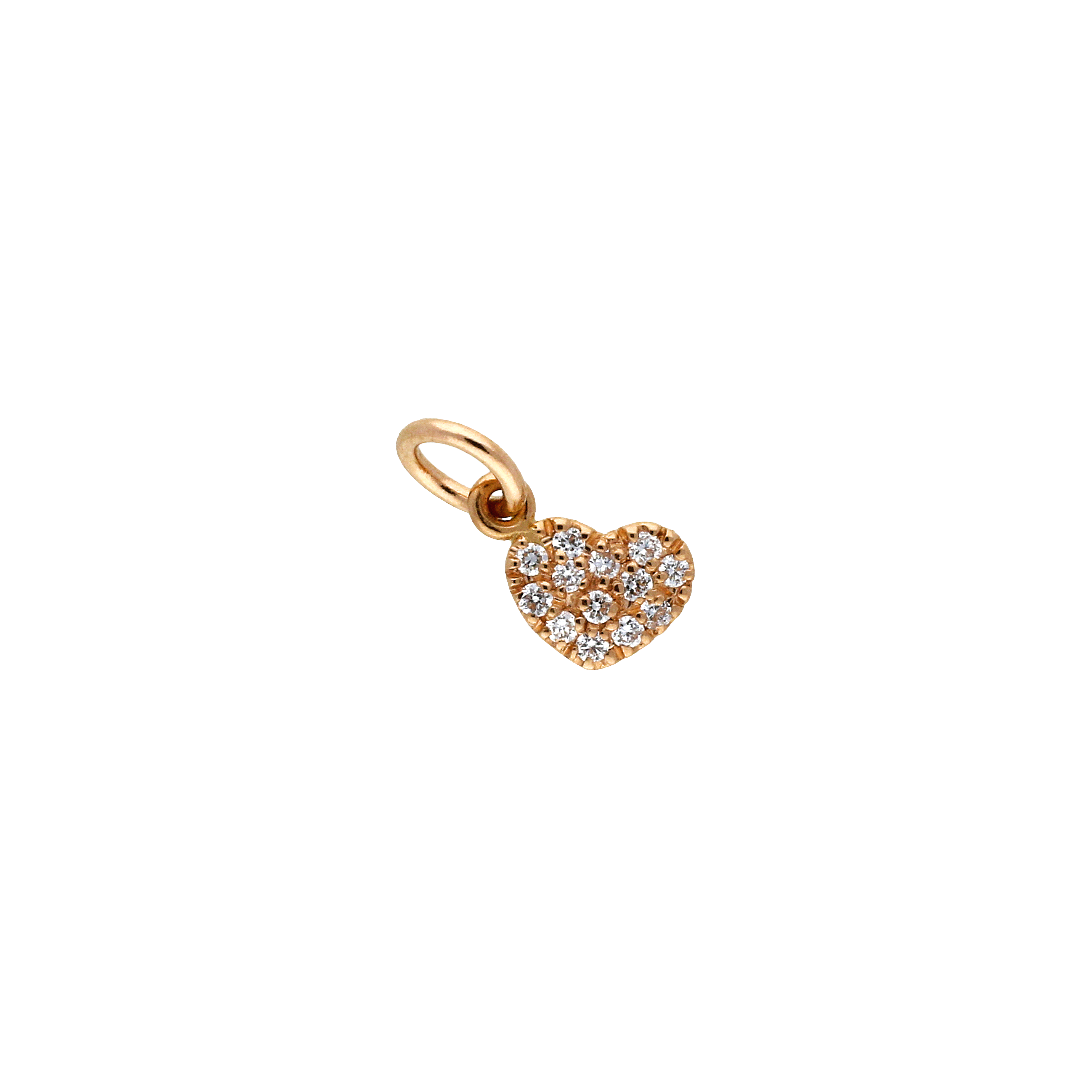 CUORE - Ciondolo in oro rosa 18 carati e diamanti bianchi taglio brillante - FP2506R001