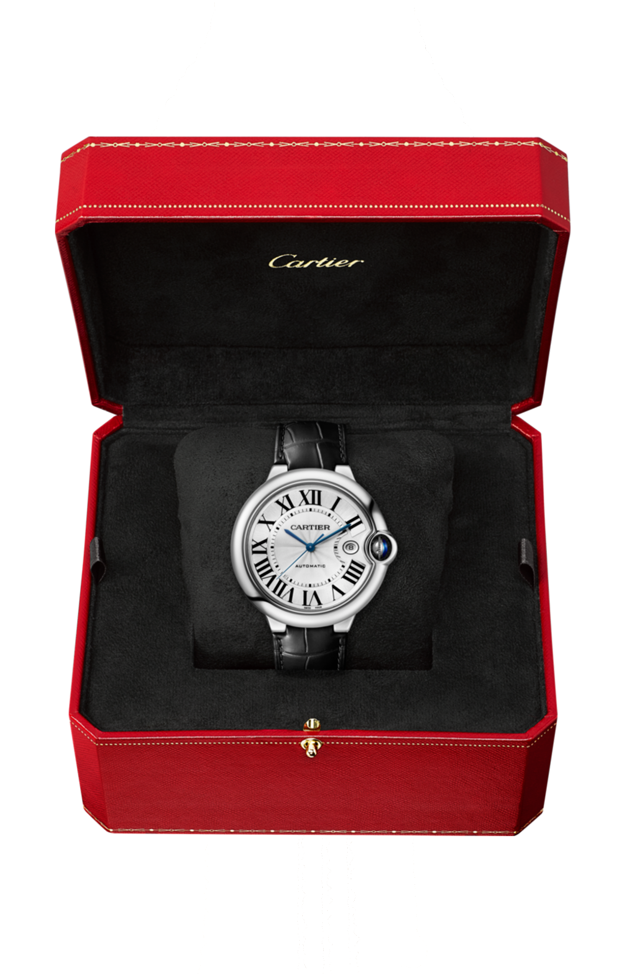 BALLON BLEU DE CARTIER 42 MM, ACCIAIO, PELLE - WSBB0026