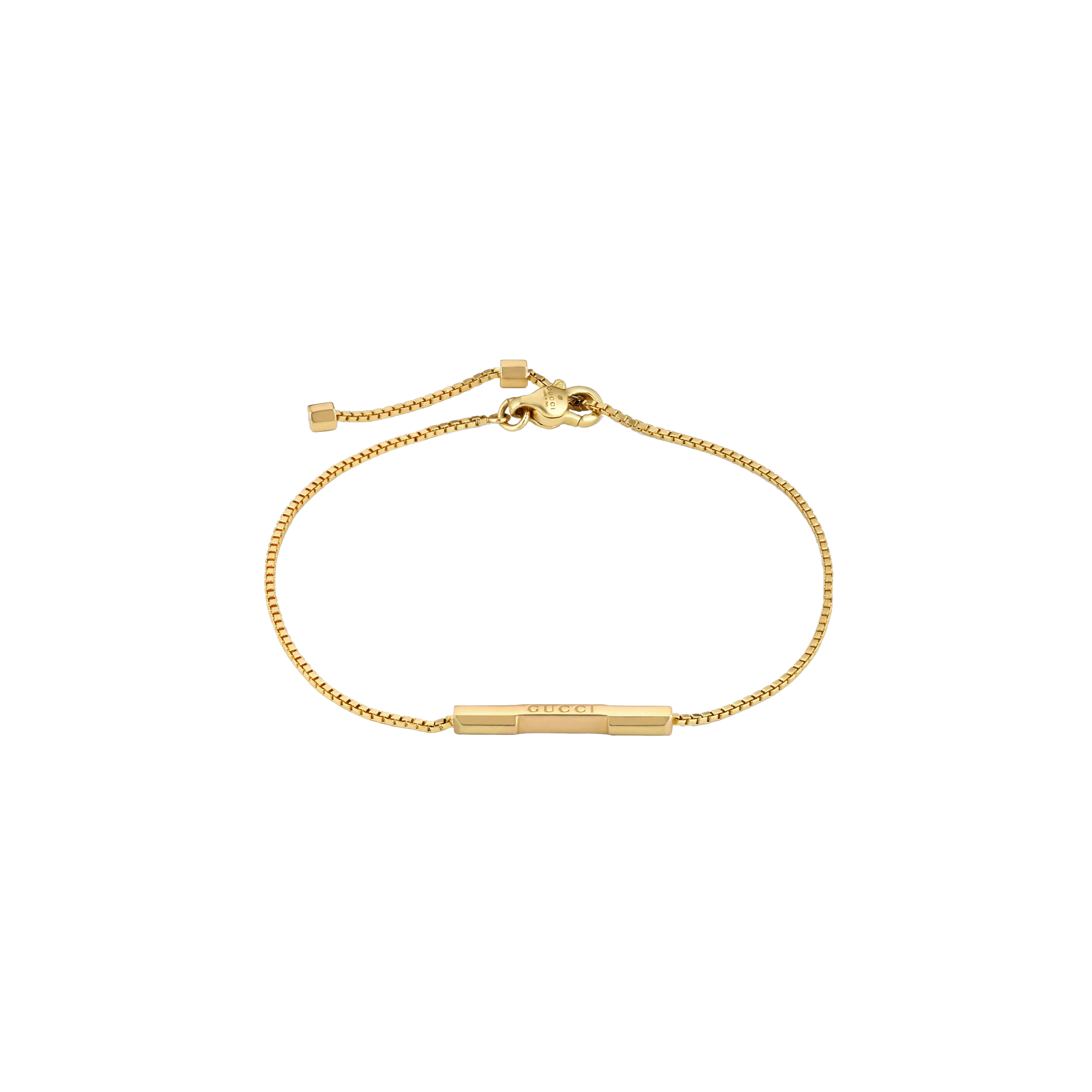 BRACCIALE GUCCI LINK TO LOVE CON BARRETTA "GUCCI" IN ORO GIALLO - YBA662106001016