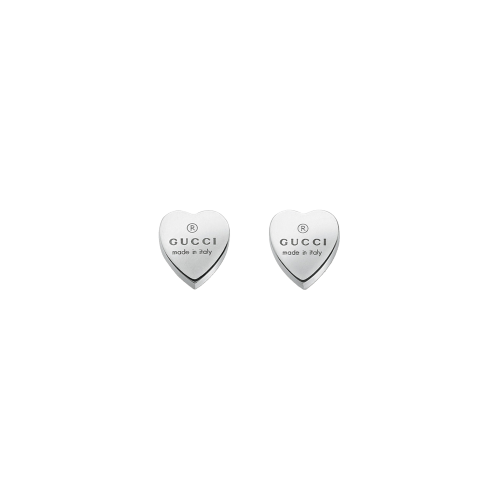 Orecchini Gucci Trademark in argento forma cuore - YBD22399000100U