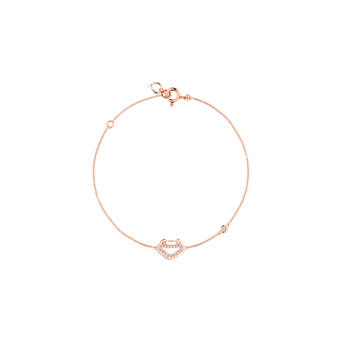 BRACCIALE PETITE YU YI IN ORO ROSA E DIAMANTI - YY-BR0005B-RGD - YYBPT5BRGDI