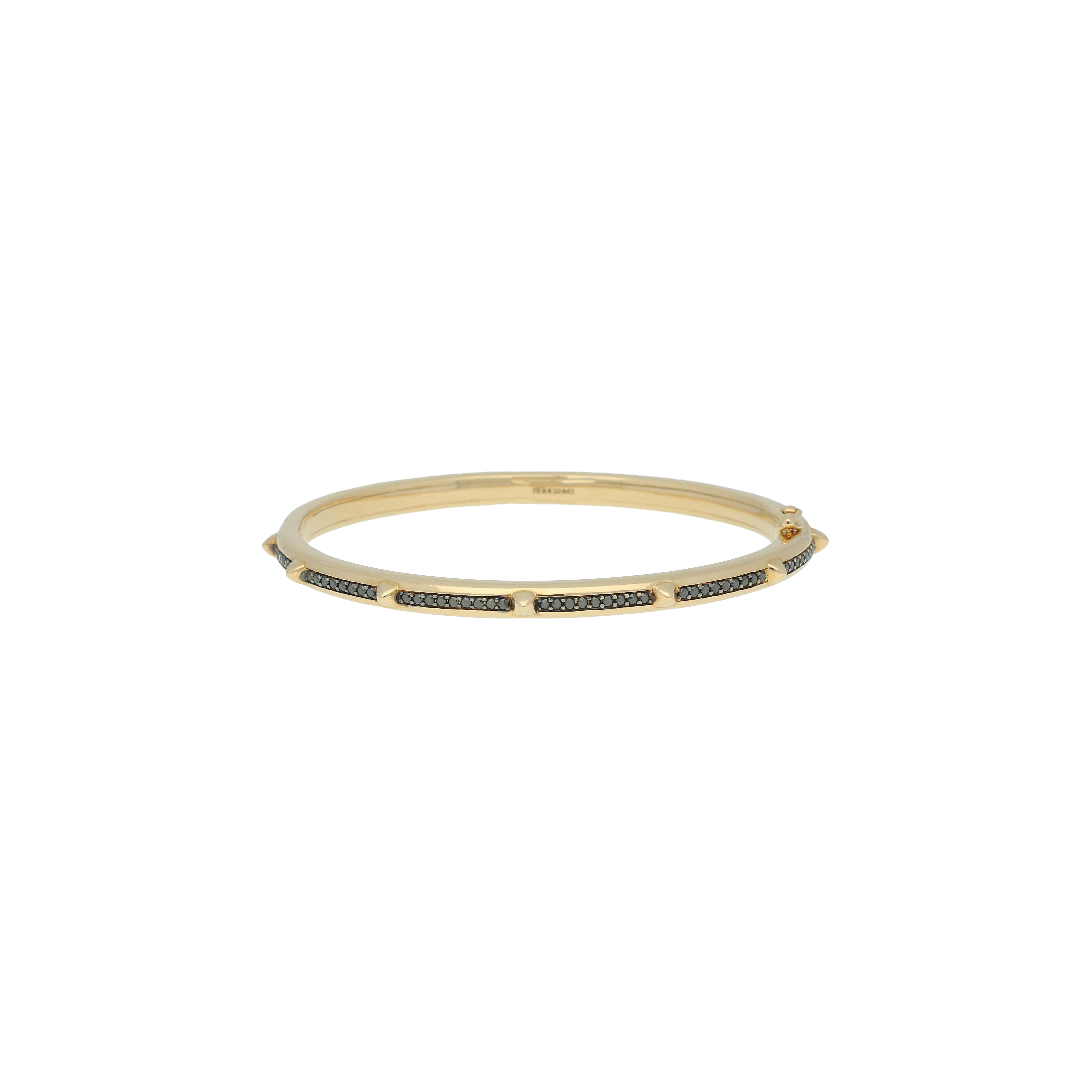 BRACCIALE PIRAMIDI IN ORO ROSA E DIAMANTI NERI A FILO TUTTO GIRO MISURA M/L - VB27970DKP