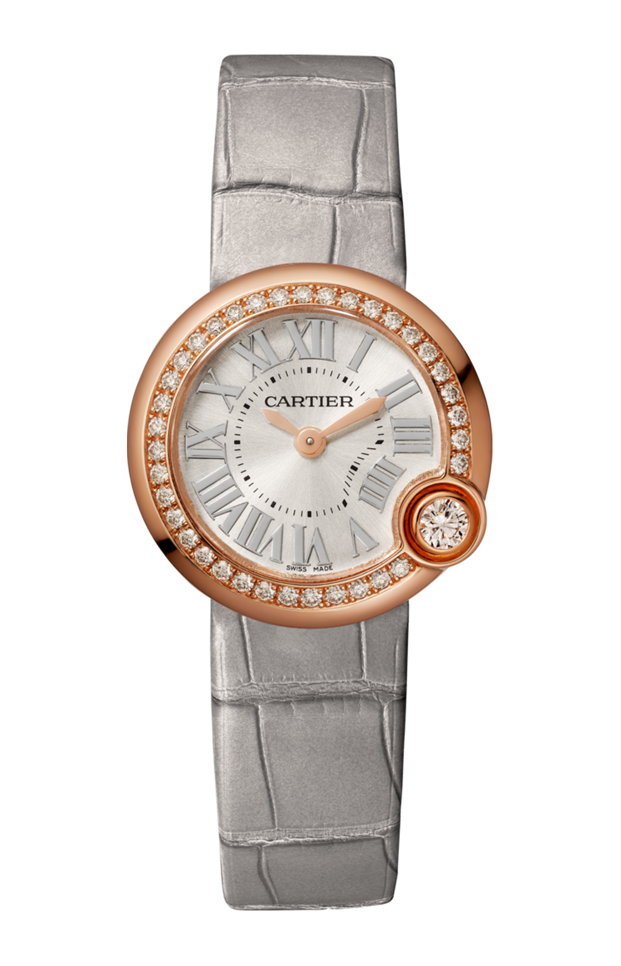 BALLON BLANC DE CARTIER, 26 MM ORO ROSA E DIAMANTI - WJBL0006