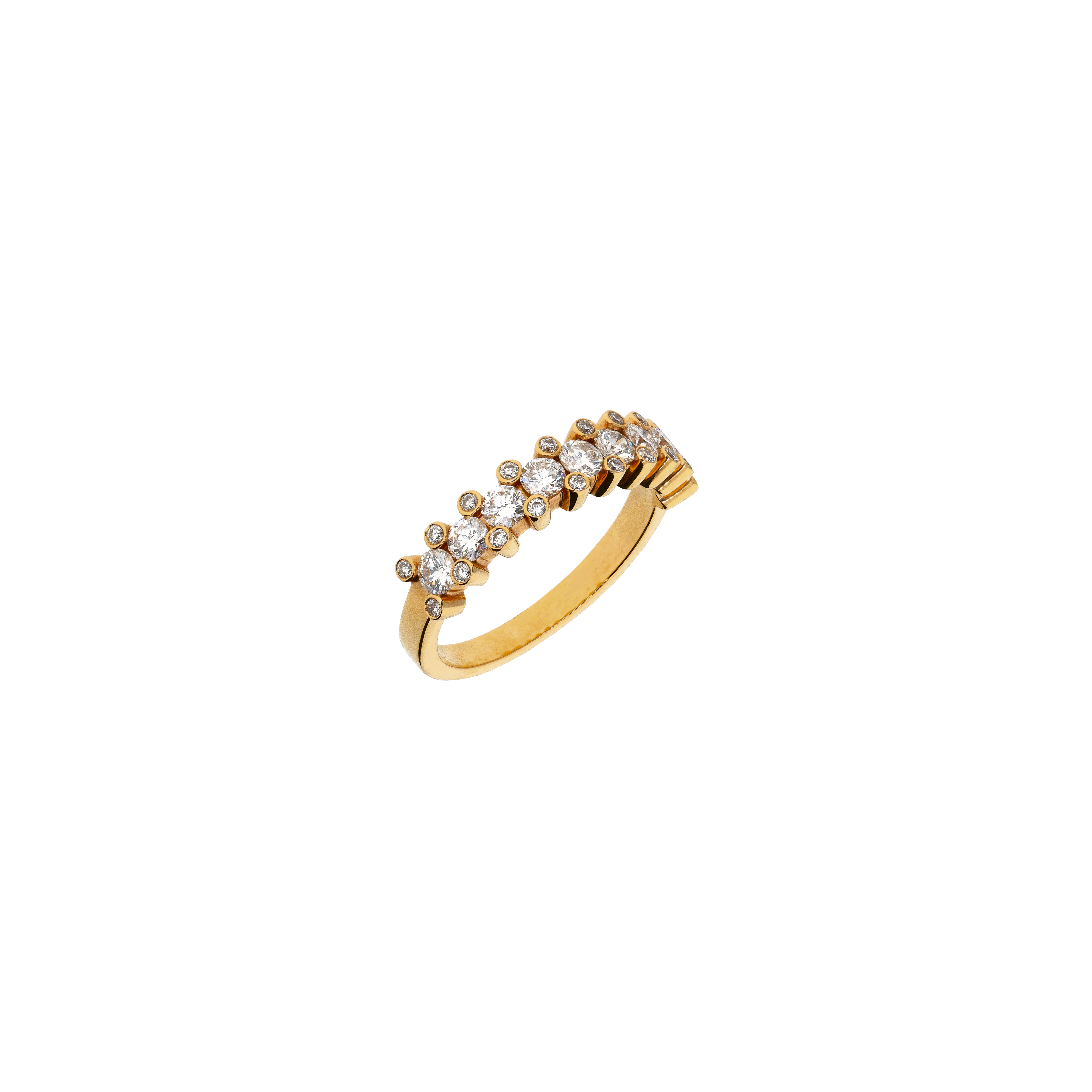 ANELLO RIVIERA IN ORO BIANCO CON DIAMANTI - VR06155DP