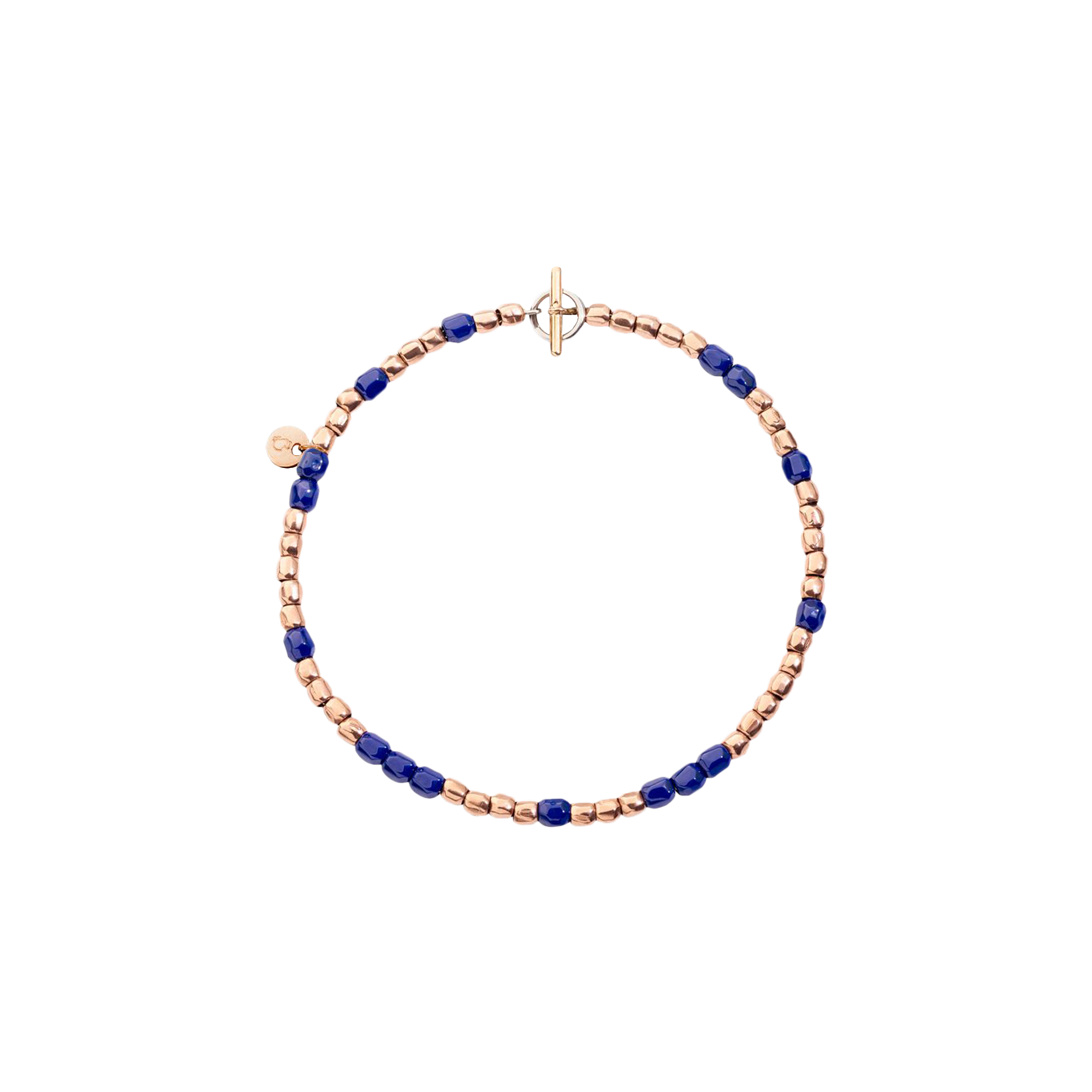 DODO MINI - BRACCIALE MINI GRANELLI IN ORO ROSA, CERAMICA E ACCIAIO - DBBAC/G59CBLU/S - DBC0002GRANXCBLMX