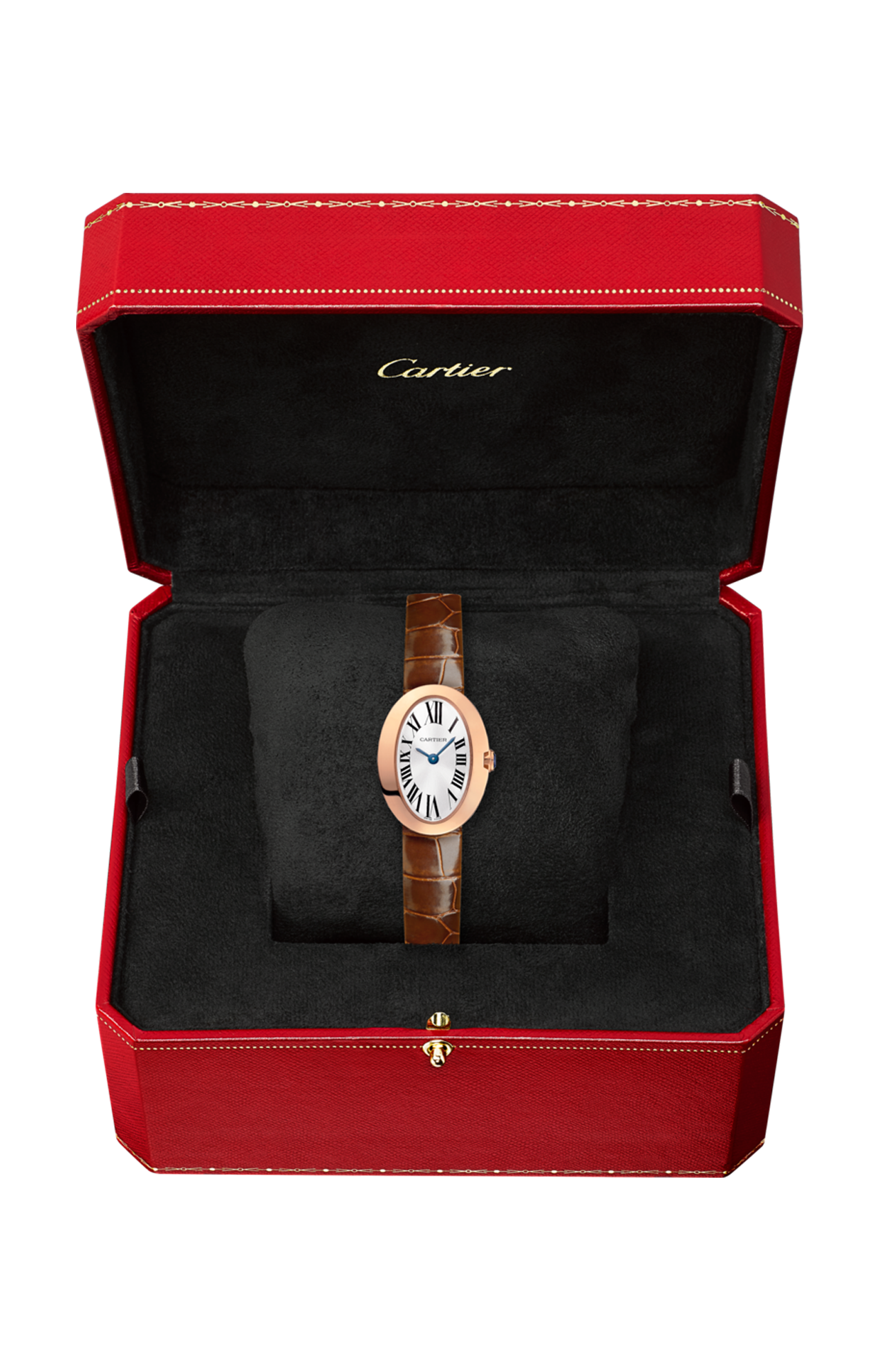 MINI BAIGNOIRE WATCH MINI, 18K PINK GOLD, LEATHER - W8000017