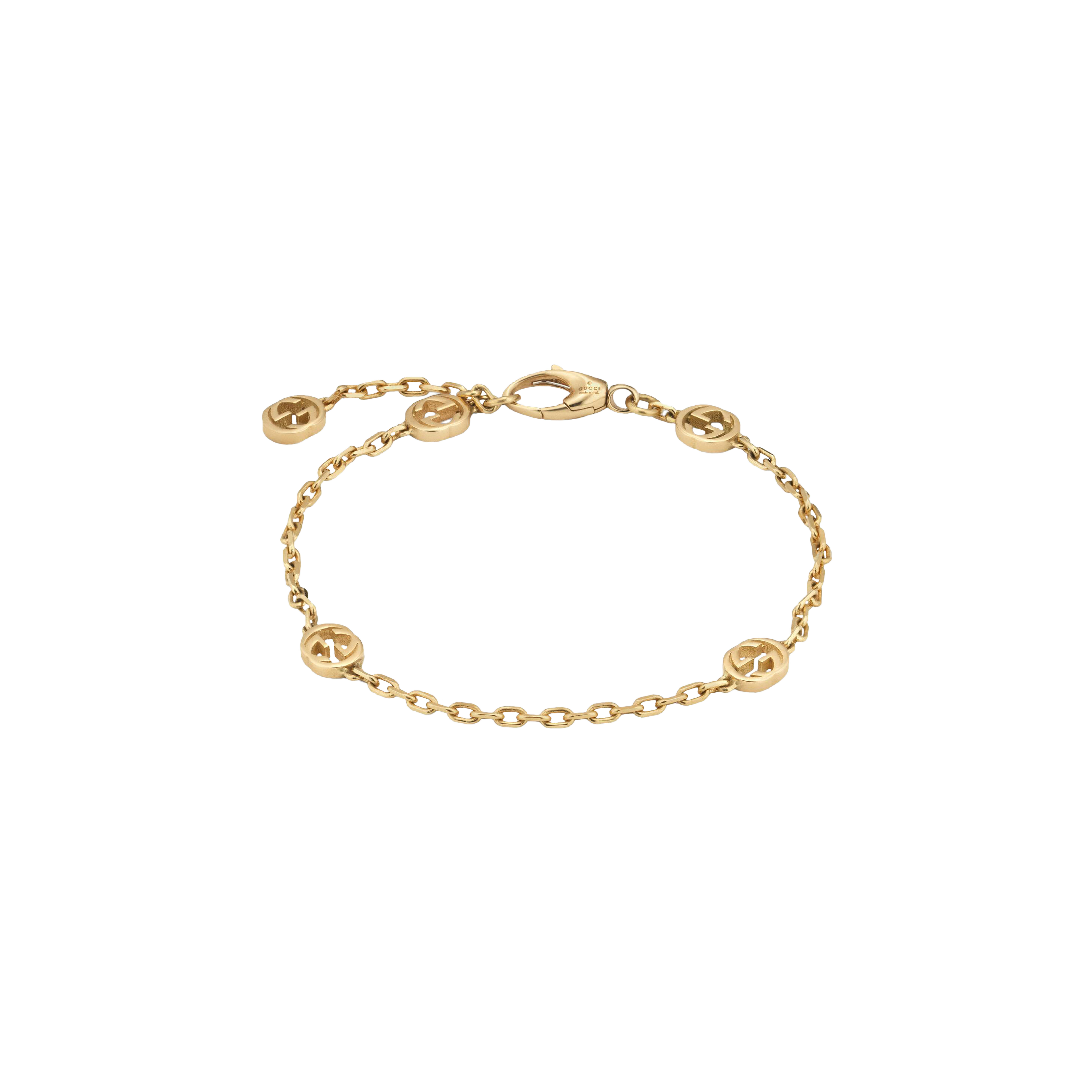 BRACCIALE GUCCI INTERLOCKING IN ORO GIALLO - YBA6299040010 - YBA6299040010