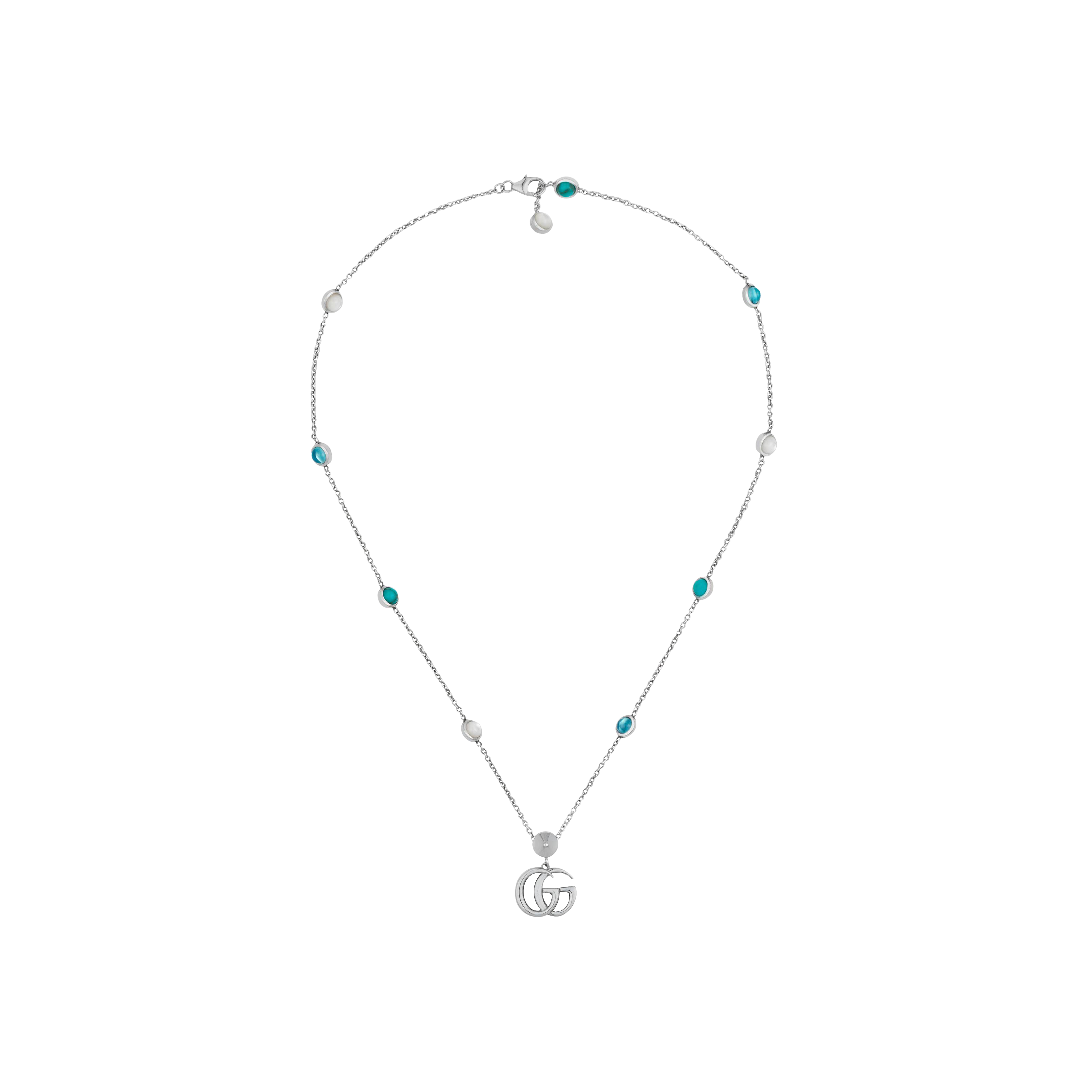 COLLANA GG MARMONT CON PENDENTE DOPPIA G IN ARGENTO - YBB52739900100U - YBB52739900100U