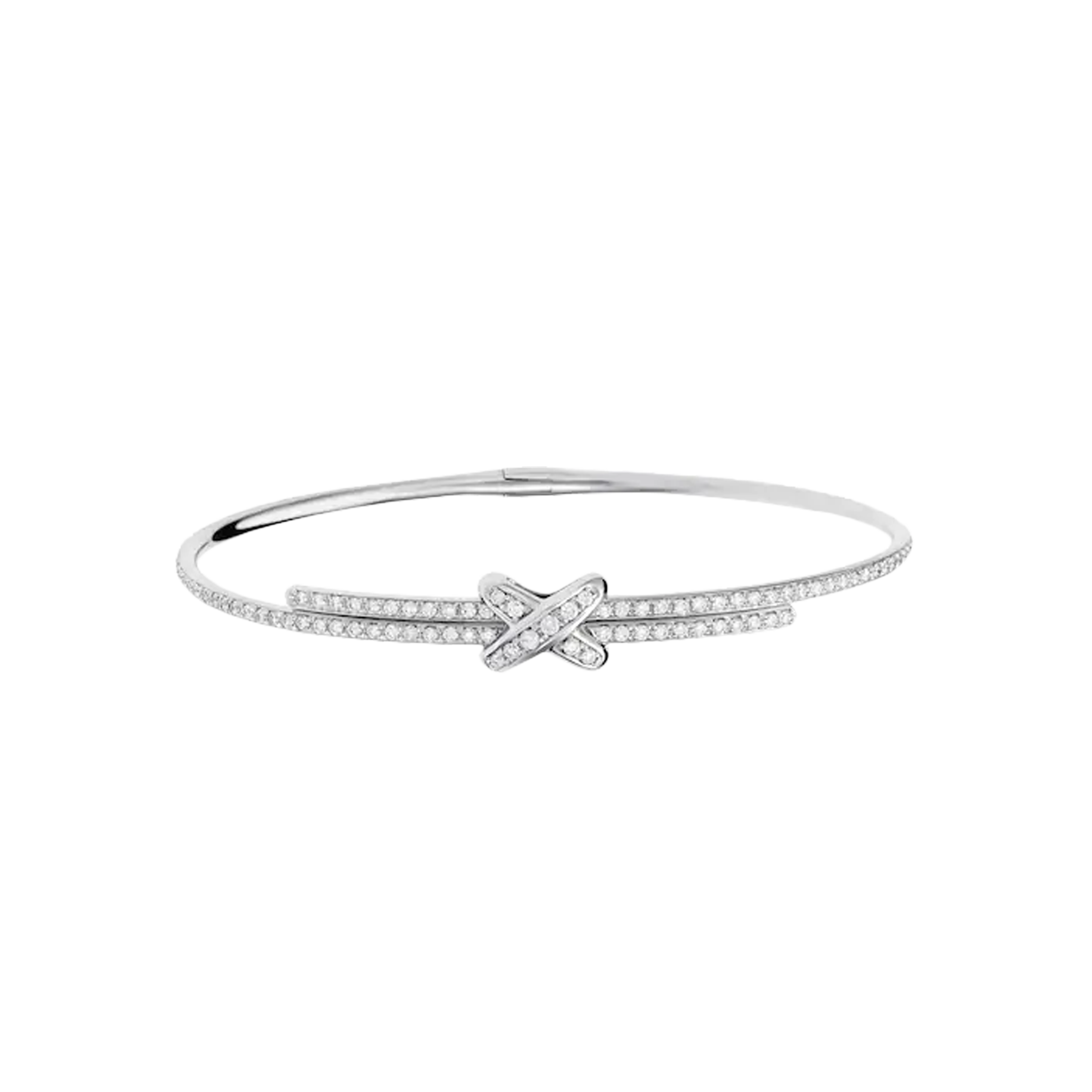 CHAUMET - BRACCIALE JEUX DE LIENS IN ORO BIANCO E PAVÉ DI DIAMANTI BIANCHI - 081798 - 081798