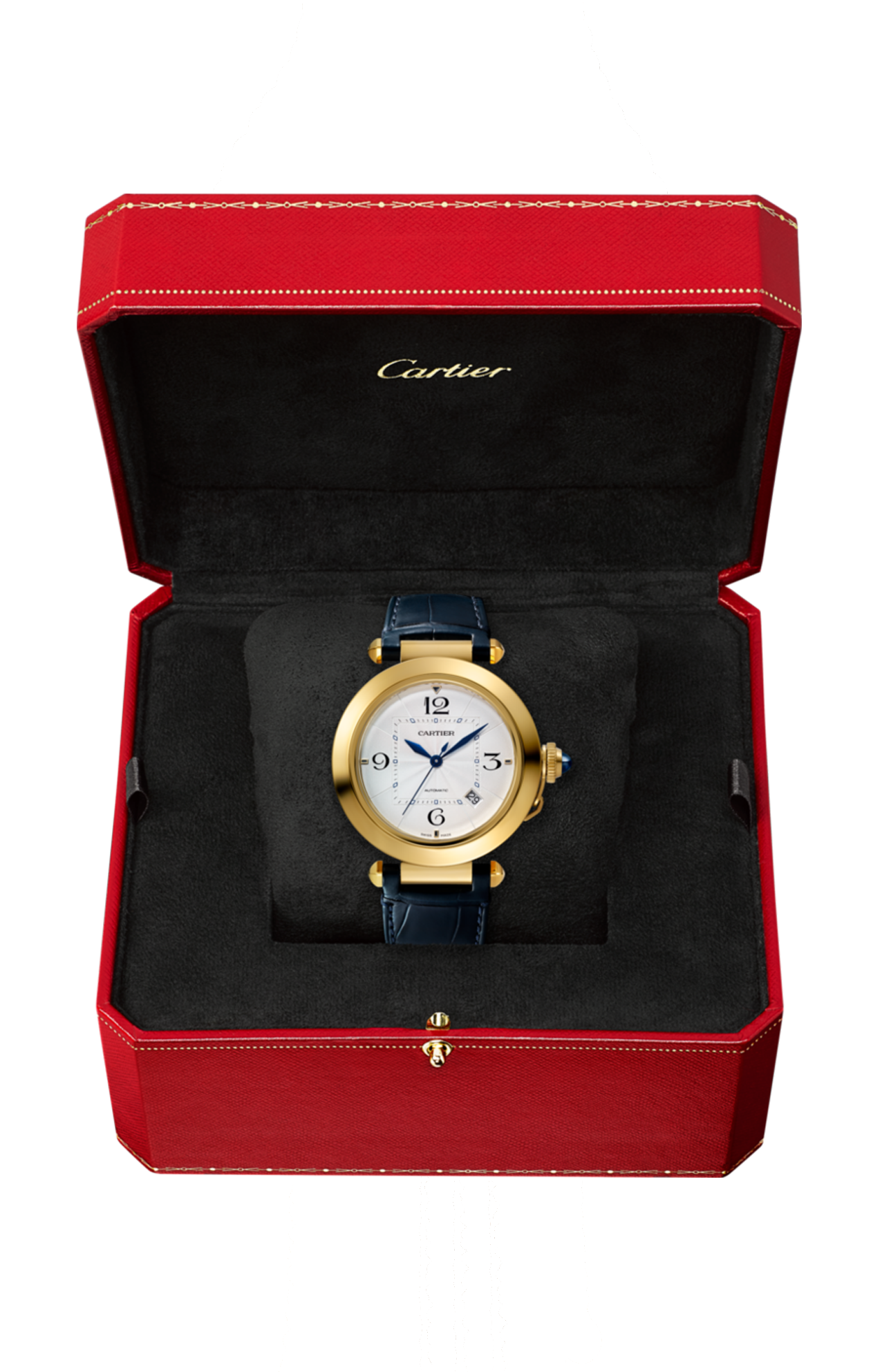 PASHA DE CARTIER 41 MM, AUTOMATICO, ORO GIALLO, 2 CINTURINI INTERCAMBIABILI - WGPA0007