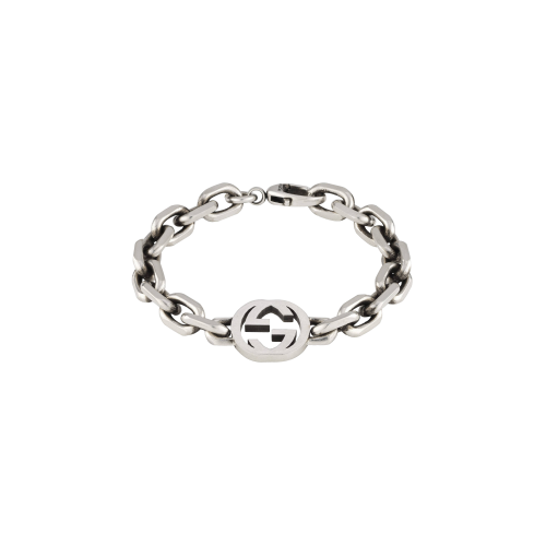 BRACCIALE GUCCI INTERLOCKING GG IN ARGENTO - YBA6270680010 - YBA6270680010