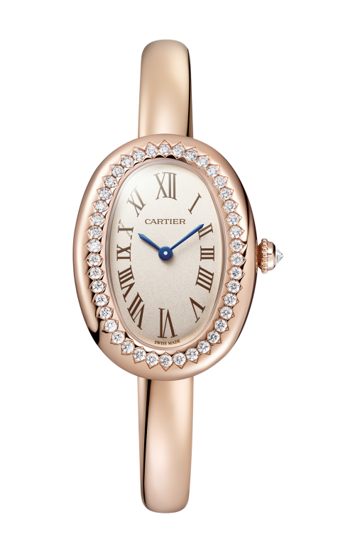 BAIGNOIRE DE CARTIER MODELLO PICCOLO, ORO ROSA, DIAMANTI, MISURA 16, QUARZO - WJBA0042