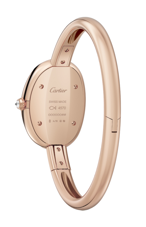 BAIGNOIRE DE CARTIER MODELLO PICCOLO, ORO ROSA, DIAMANTI, MISURA 16, QUARZO - WJBA0042