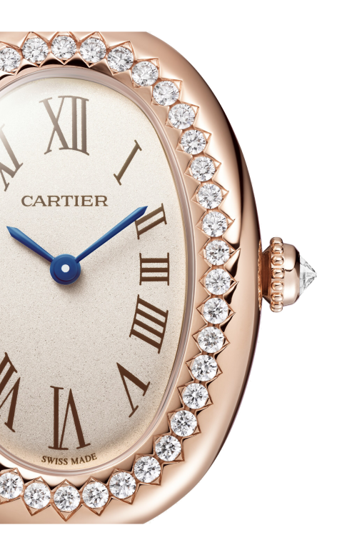 BAIGNOIRE DE CARTIER MODELLO PICCOLO, ORO ROSA, DIAMANTI, MISURA 16, QUARZO - WJBA0042